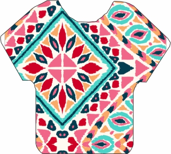 Pink & Teal Blast Pattern 12"